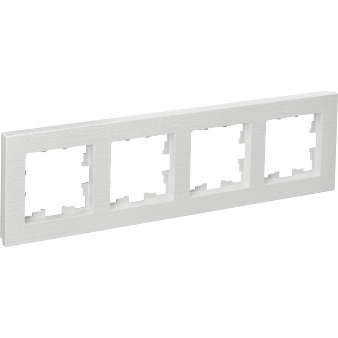 4-местная рамка IEK Brite ру-4-бр белый рифленый BR-M42-51-K01 4-местная рамка IEK Brite ру-4-бр белый рифленый BR-M42-51-K01