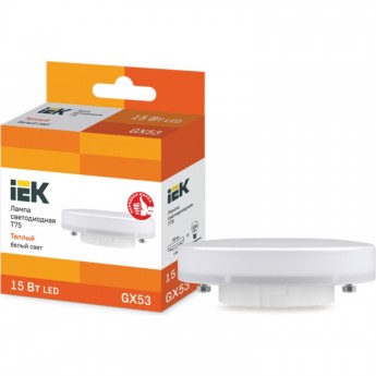 Лампа светодиодная IEK T75 таблетка 15Вт 230В 3000К GX53 - LLE-T80-15-230-30-GX53 Лампа светодиодная IEK T75 таблетка 15Вт 230В 3000К GX53 - LLE-T80-15-230-30-GX53