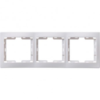 Рамка 3-местная горизонтальная IEK РГ-3-КБ КВАРТА белый - EMK30-K01-DM