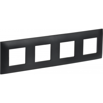 Рамка 4-местная IEK SKANDY SK-F04Bl черный