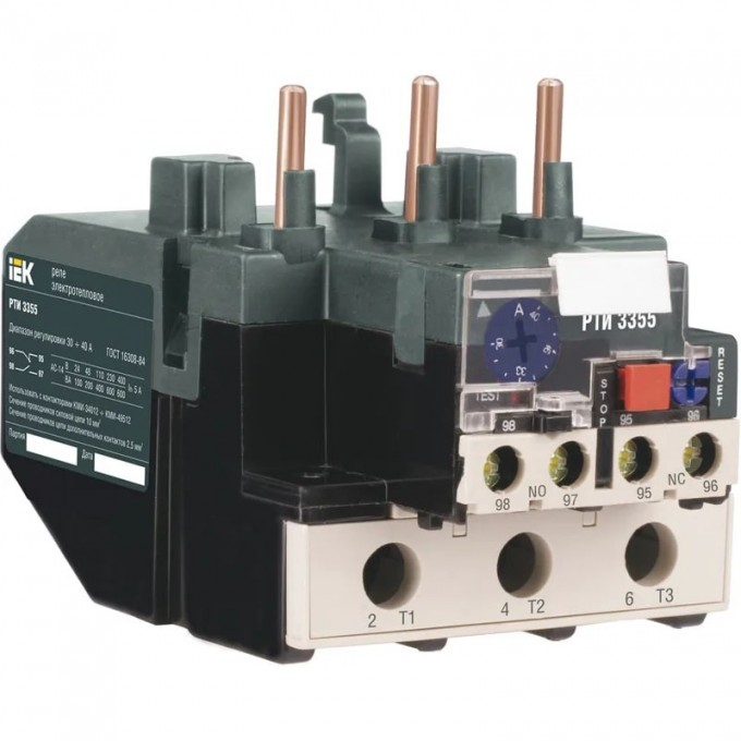 Реле IEK РТИ-2355 электротепловое 28-36А - DRT20-0028-0036 Реле IEK РТИ-2355 электротепловое 28-36А - DRT20-0028-0036