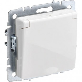 Розетка 1-местная с заземлением с защитными шторками и крышкой 16А IP20 РСбш10-3-БрБ белый IEK BRITE BR-R16-16-K01 Розетка 1-местная с заземлением с защитными шторками и крышкой 16А IP20 РСбш10-3-БрБ белый IEK BRITE BR-R16-16-K01