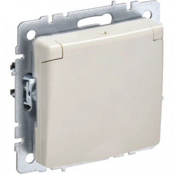 Розетка 1-местная с заземлением с защитными шторками и крышкой 16А IP20 РСбш10-3-БрКр бежевый IEK BRITE BR-R16-16-K10 Розетка 1-местная с заземлением с защитными шторками и крышкой 16А IP20 РСбш10-3-БрКр бежевый IEK BRITE BR-R16-16-K10