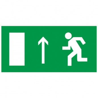 Самоклеящаяся этикетка IEK 100х50мм "Направление к эвакуационному выходу прямо" - YPC30-105NEV-PRM